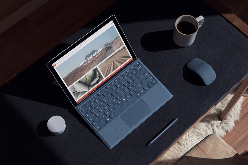 微軟新款二合一筆電Surface Pro,今起正式登台開賣。(微軟)