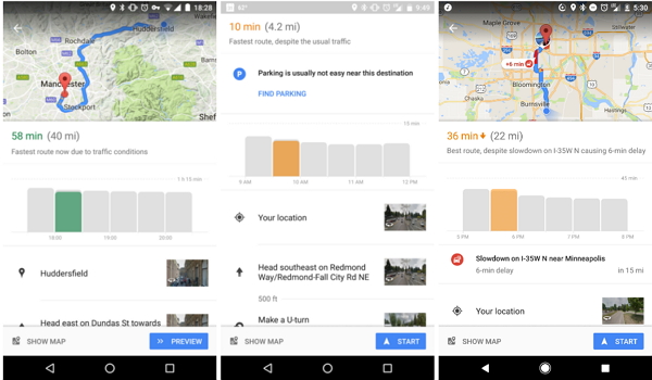 Google Maps將推出新功能「預測即時交通路況」。(圖/翻攝自AndroiPolice)