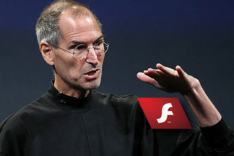 賈伯斯曾在 2010 年公開解釋為何他不讓 iOS 系統加入對 Flash 的支援。(圖片來源/GSMArena)