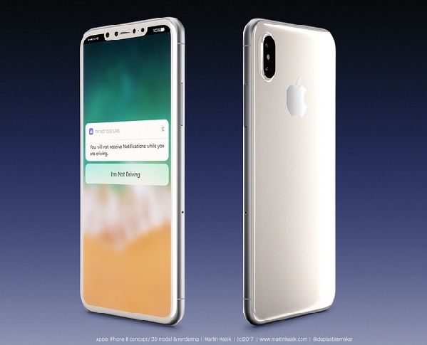 iPhone 8 終極版設計渲染圖曝光。(圖擷取自PhoneArena)