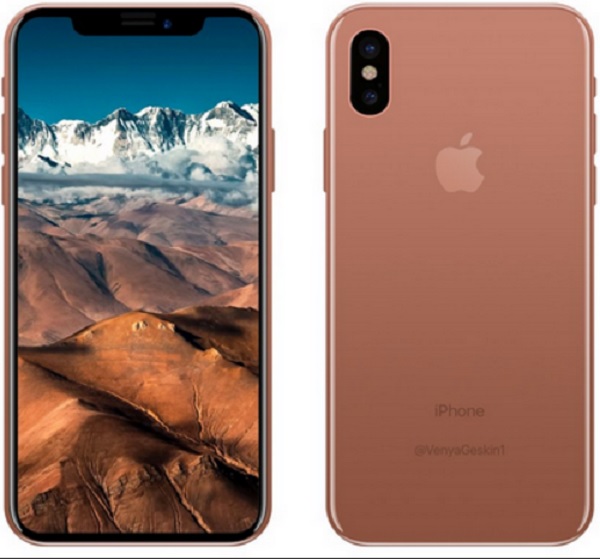 iPhone 8外傳將推出腮紅金新色。(圖翻攝自PhoneArena)