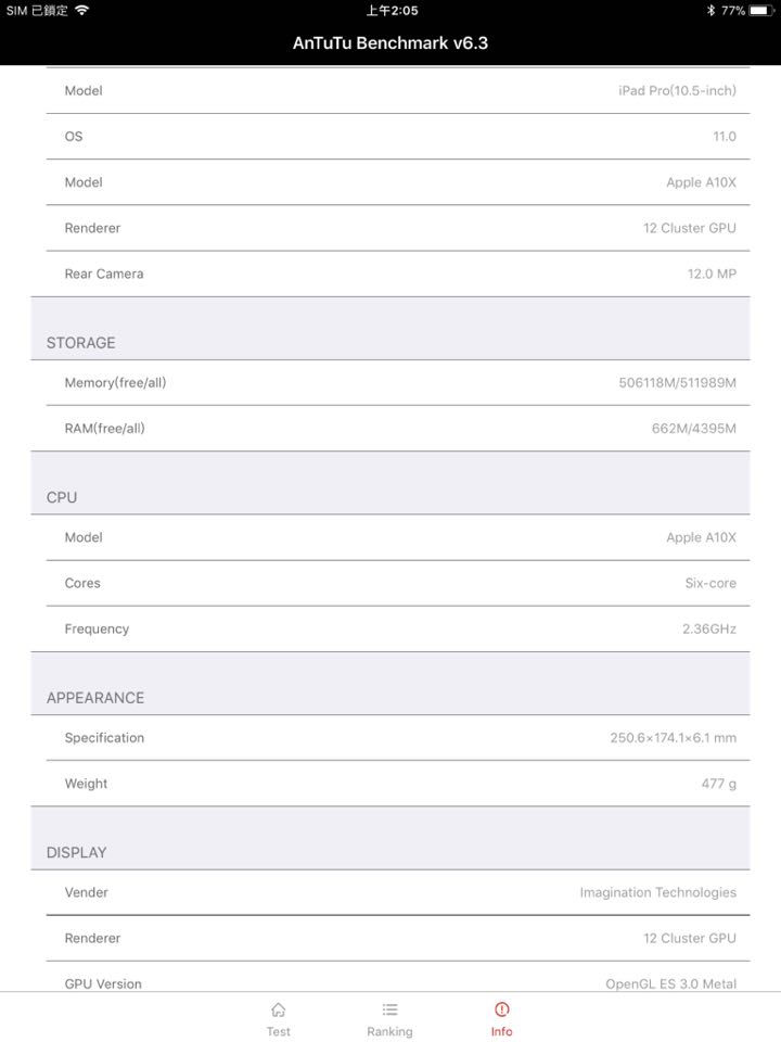 搭載全新A10X處理器,讓iPad Pro效能大大進化。(圖/iPad Pro螢幕截圖)