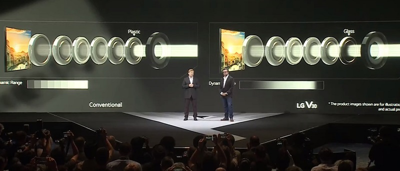 LG V30 主相機雙鏡頭設計,搭載超F1.6大光圈的廣角鏡頭與標準鏡頭。(圖翻攝自LG官網)
