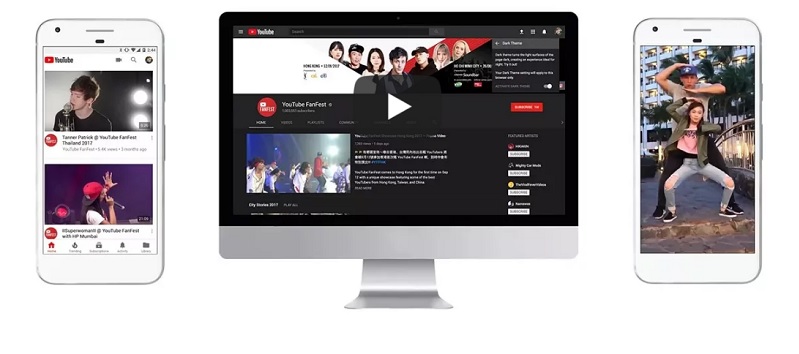 改版後的YouTube，將內建有暗黑瀏覽模式。(圖擷取自YouTube影片)