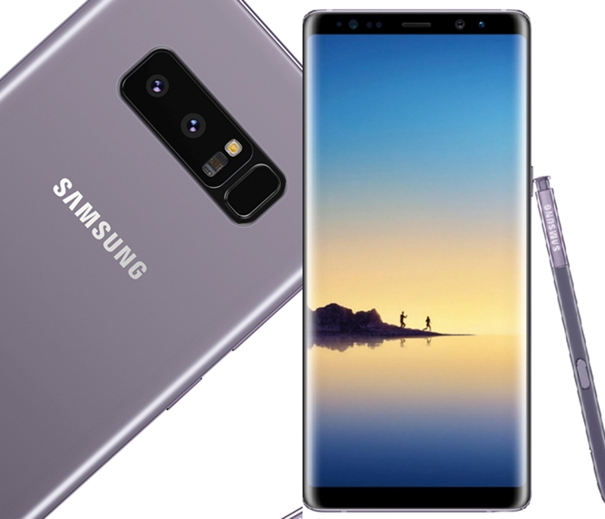 Note 8 機身背面雙鏡頭主相機皆為 1200 萬畫素，正面自拍鏡頭則是 800 萬畫素（圖／Samsung、編輯合成）