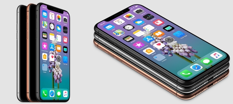5.8吋的iPhone X傳出可望搭載OLED全螢幕、極窄邊框的設計。圖為模型機。 (圖翻攝自Benjamin Geskin推特)