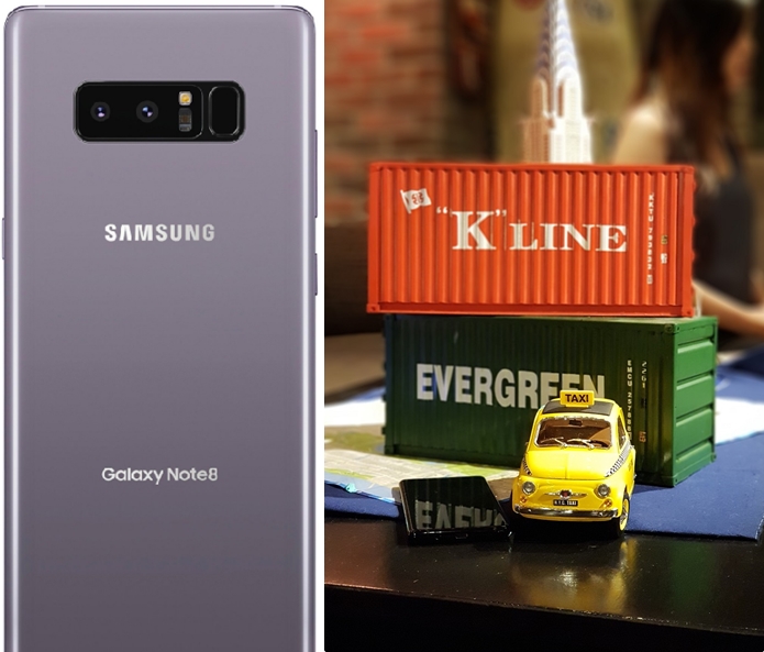 三星 Note 8的雙鏡頭具備有雙光學防手震，主打景深即時預覽的拍攝功能。圖右為記者劉惠琴實拍測試照。
