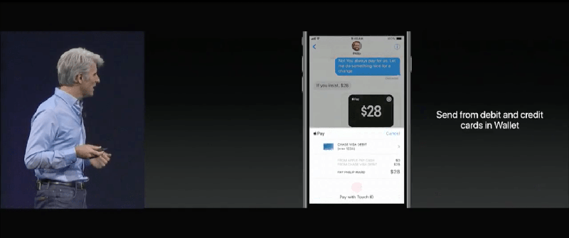 早在今年 WWDC 大會中,Apple 就已經推出了 Apple Pay Cash 功能。(圖片來源/The Points Guy)