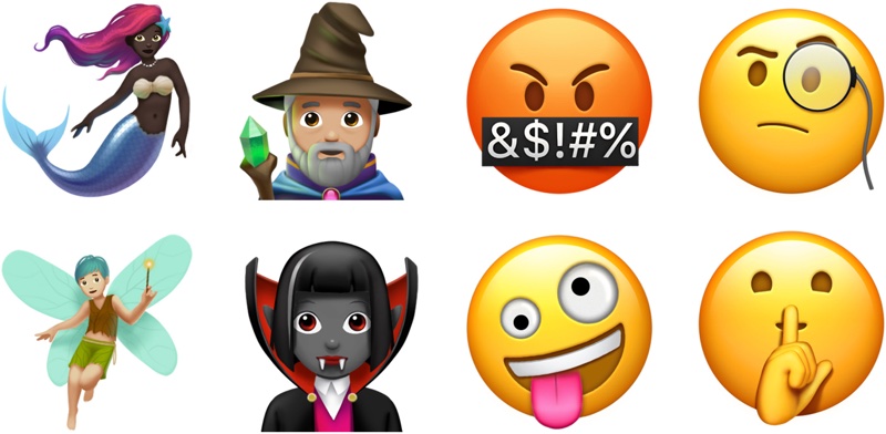 iOS 11.1系統加入許多全新的表情符號,並支援訊息關鍵字的顯示功能。(圖翻攝自MacRumors)