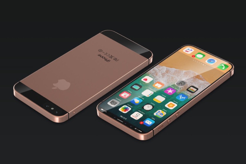 Curved.de 先前也畫過沒有劉海、但搭載 Face ID 的窄邊框版 iPhone SE(圖/翻攝自 Curved.de)