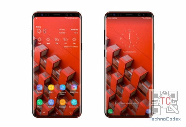 疑似 Galaxy S9 機身正面照片流出。(圖/翻攝自 TechnoCodex)