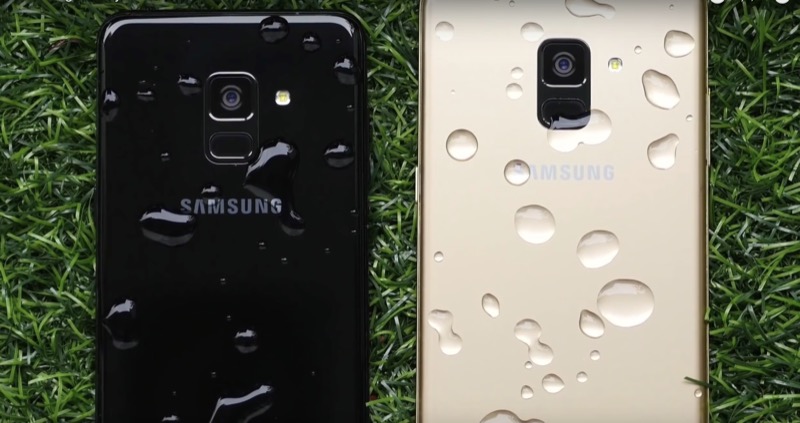 Galaxy A8(2018)支援了防水防塵(圖/翻攝自 YouTube)