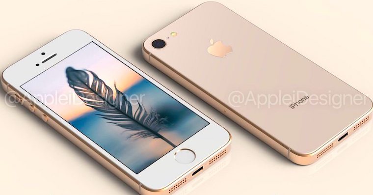 設計師自行繪製的玻璃版 iPhone SE 2。(圖/翻攝自 iDesigner)