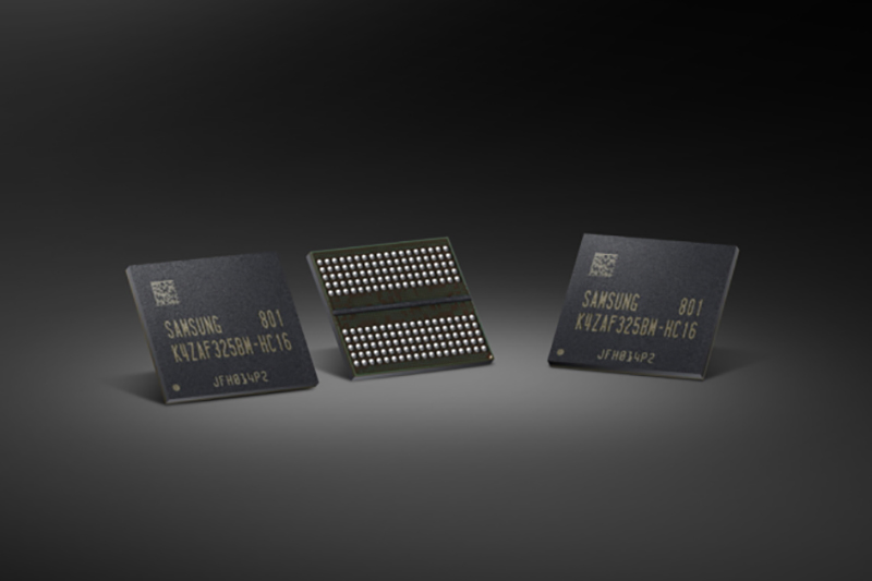 10nm 工藝技術的 16GB GDDR6 記憶體即將量產。(圖片來源/三星)
