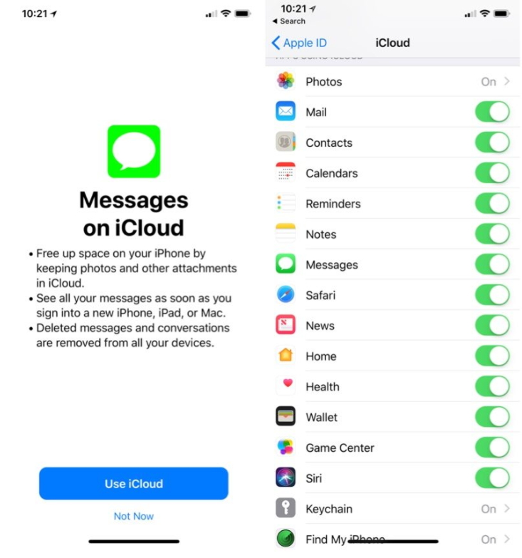 iMessages 可同步iCloud 雲端備份。(圖翻攝自MacRumors)