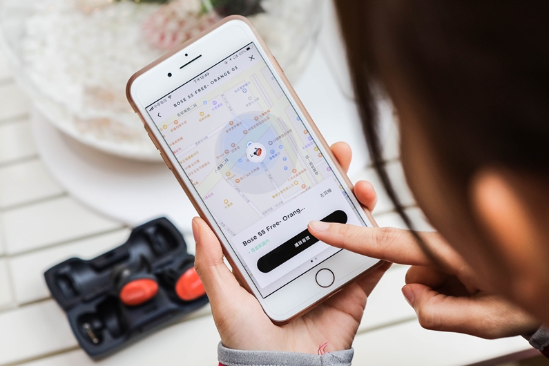 透過Bose Connect App的「尋找我的耳機」(Find My Buds) 功能,可以快速定位並顯示最近一次的使用位置,幫助追蹤遺失的耳機。(圖/Bose提供)