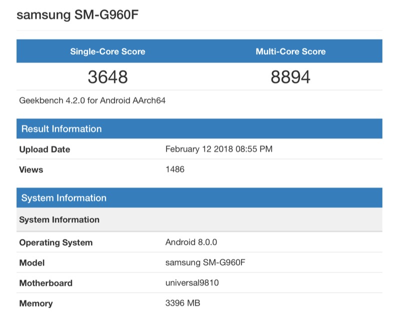 exynos 9810 geekbench