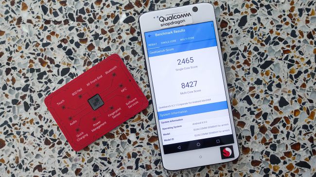 高通 Snapdragon 845 的跑分成績(圖/翻攝自 TechRadar)