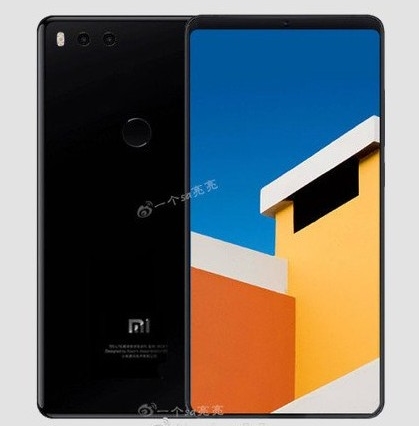 小米首款搭載高通S845處理器的旗艦新機小米7渲染照，於網路曝光。（圖翻攝自Gizmochina)