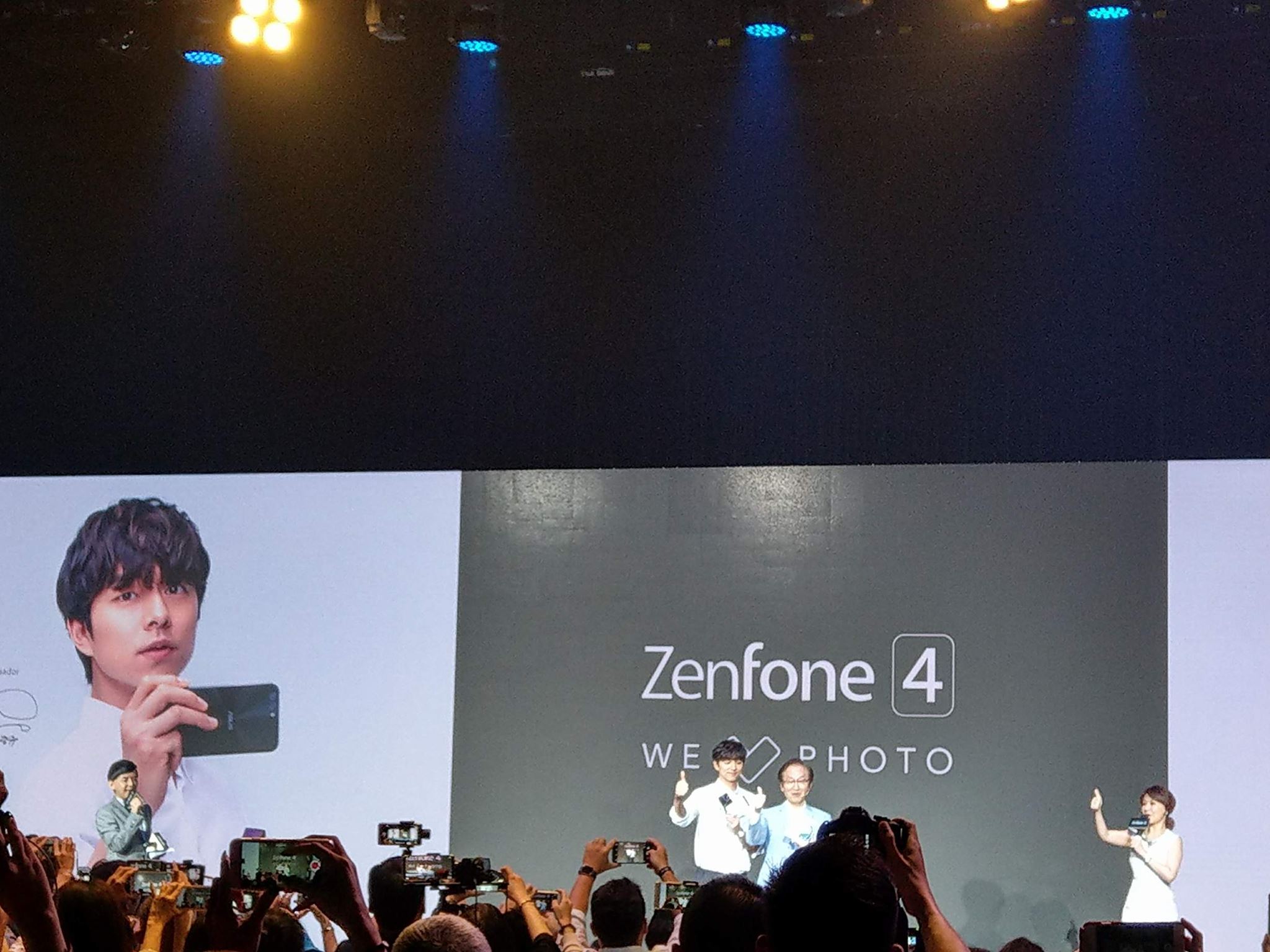華碩去年砸重金請韓國男神孔劉擔任ZenFone 4 亞太區代言人，並應邀來台現身新機發表會。(圖記者劉惠琴攝)