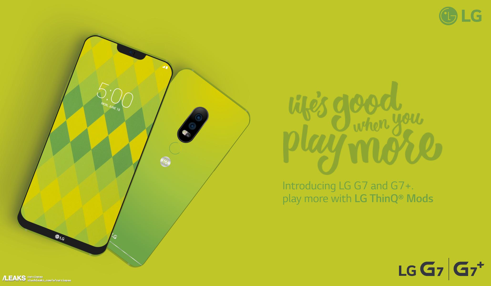 曝光的 LG G7 宣傳圖(圖/翻攝自 SLASHLEAKS)