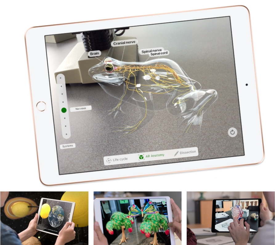 新款9.7吋iPad支援AR擴增實境。(圖片來源/蘋果;編輯合成)