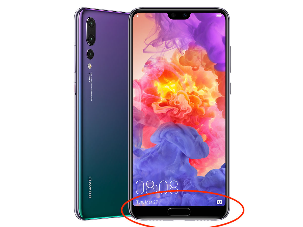 圖為華為 P20 Pro。它在較寬的下邊框搭載了指紋感測(圖/翻攝自 DxOMark)