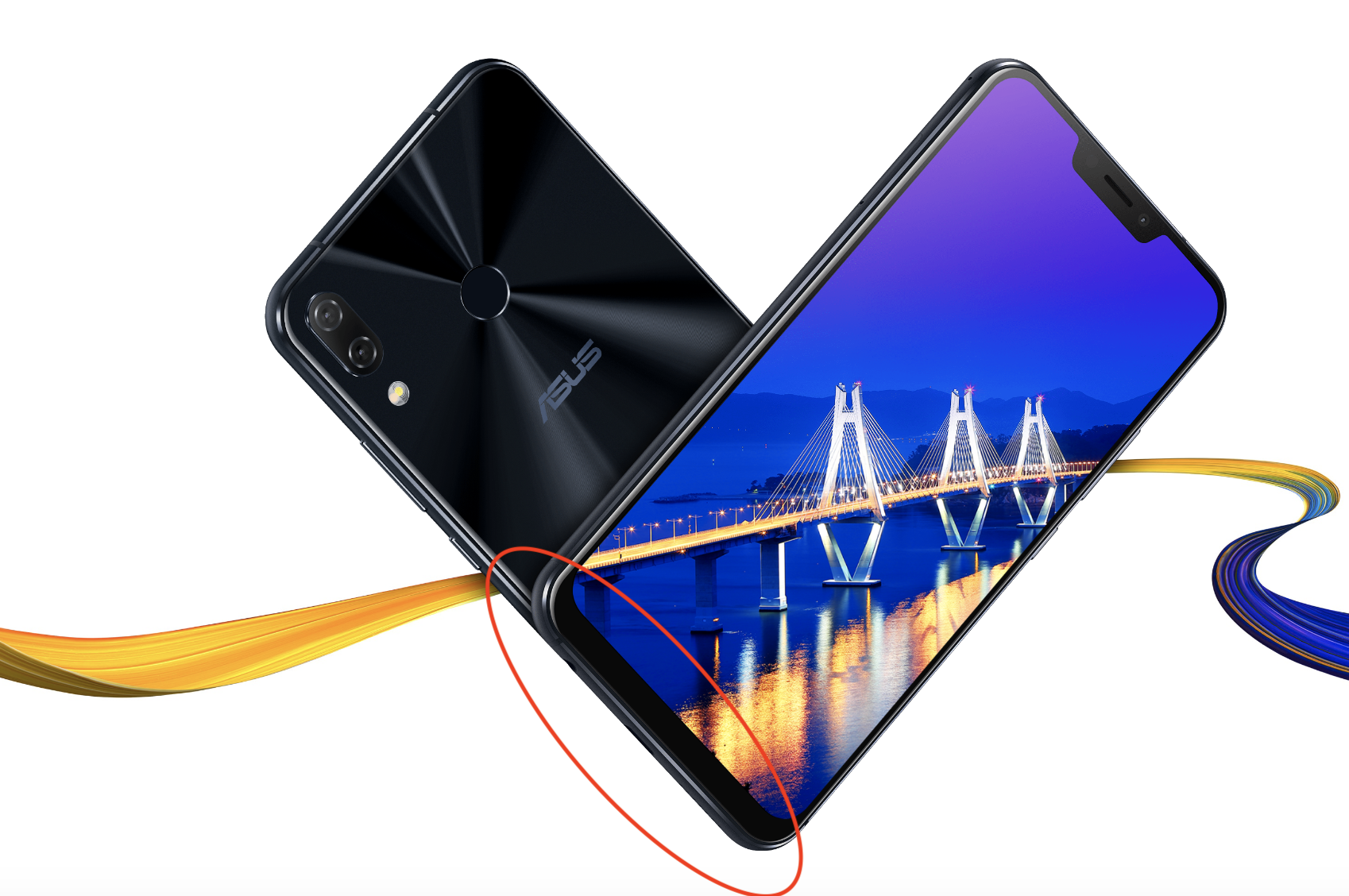 圖為 ZenFone 5。這款手機的下端邊框亦比上方寬一些(圖/翻攝自華碩官網)