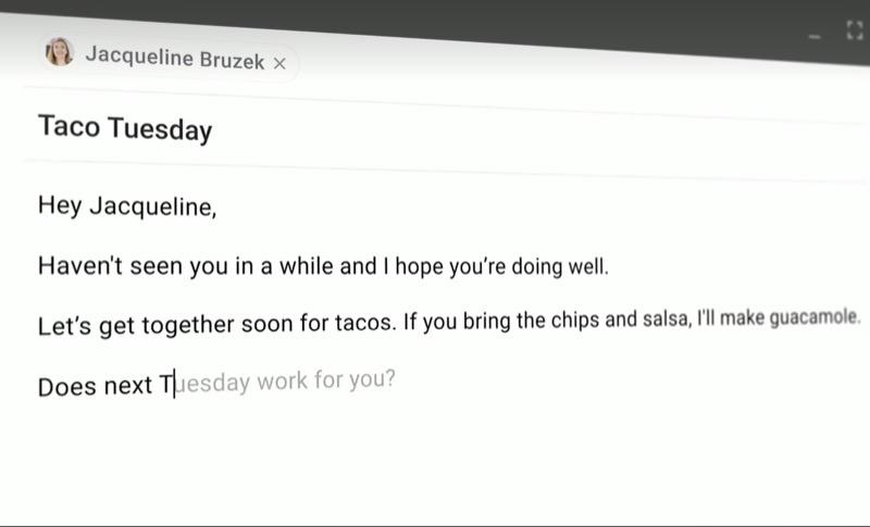 Gmail 能以 AI 快速輸入文字，增加回信效率（圖／翻攝自 Google 官網）