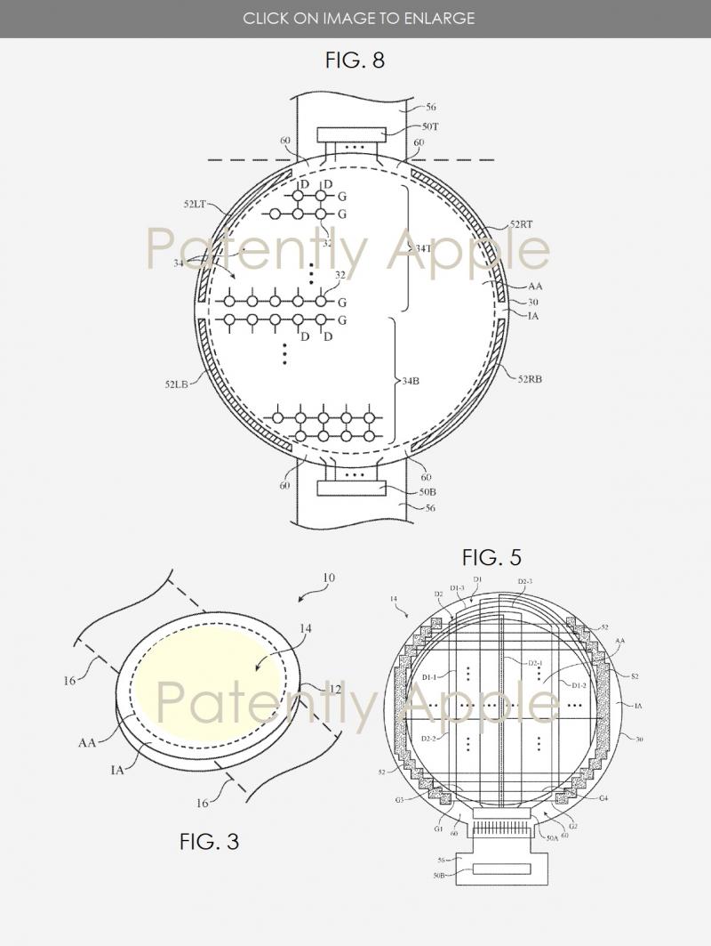蘋果近日取得一項與圓形錶盤相關的技術專利。(圖翻攝自Pently Apple)