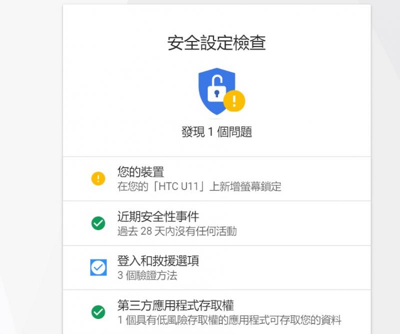 防止Gmail信箱被外部應用程式取用,建議用戶可手動移除。(圖翻攝自電腦網頁畫面)
