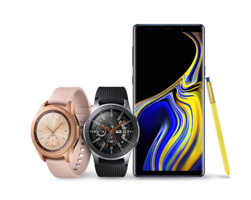 三星也同步發表新款智慧型手錶Galaxy Watch。並有 46mm、42mm 兩種選擇尺寸選擇,同時皆支援 LTE 連線、內建三星智慧助理「Bixby」。(圖/翻攝自三星官方Flickr)