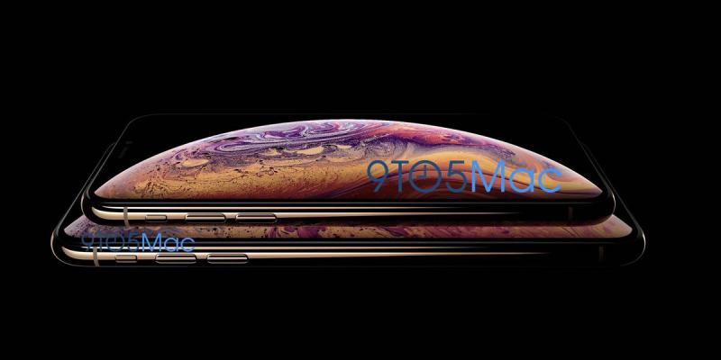 外媒稱已獨家取得今年發表新一代iPhone 金色款的實機照;圖為5.8吋、6.5吋OLED版iPhone。(圖/翻攝自 9to5Mac)