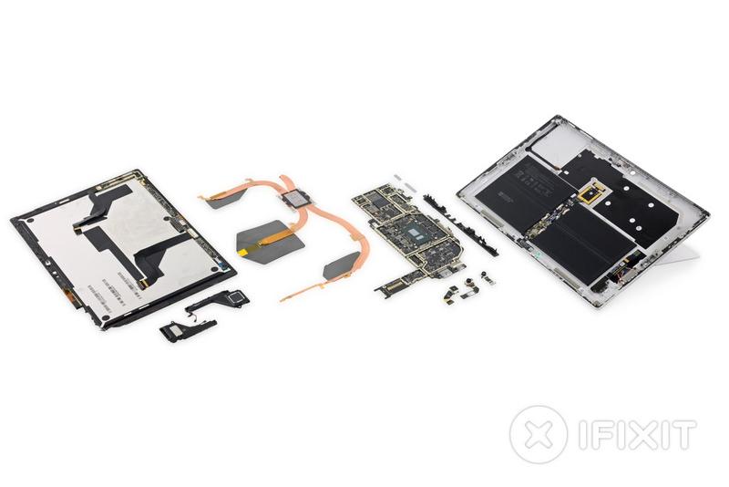 Surface Pro 6（圖片來源／擷取自 iFixit）