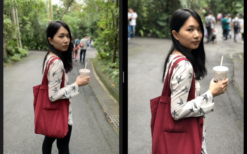 圖左為 iPhone XR、右為 iPhone 8 Plus。（圖／記者黃敬淳攝）