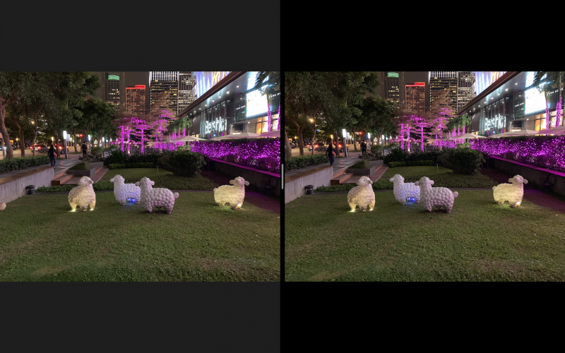 圖左為 iPhone XR、右為 iPhone XS Max。（圖／記者黃敬淳攝）