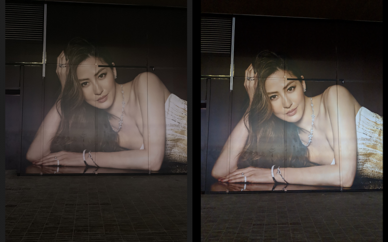 圖左為 iPhone XR、右為 Google Pixel 3 XL。亮度上後者雖然調整過，但畫面明顯更吸引人（圖／記者黃敬淳攝）