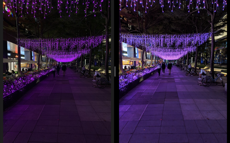 圖左為 iPhone XR、右為 Google Pixel 3 XL。差異明顯（圖／記者黃敬淳攝）