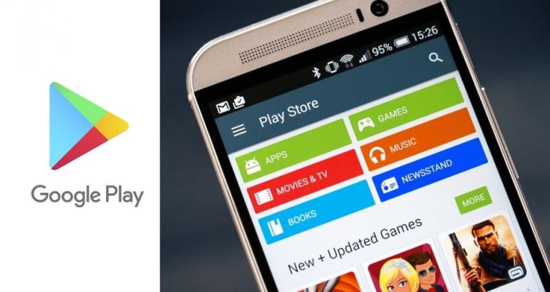Google Play 為 Android 用戶主要下載 App 的方式（圖右／gazettereview；圖左翻攝自Google Play官網；編輯合成）
