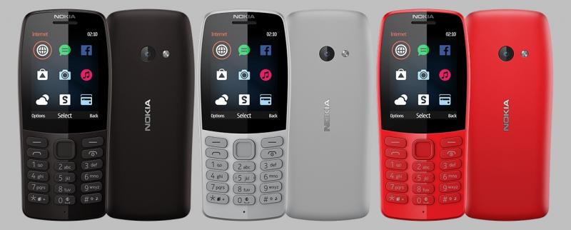 支援3G頻段的功能型手機Nokia 210。(圖翻攝自Nokia官網;編輯合成)