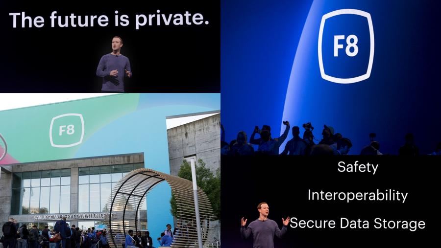 臉書F8開發者大會宣佈未來 Messenger、IG與WhatsApp三大通訊軟體,用戶將能互傳訊息。(圖/路透、法新社、彭博;編輯合成)
