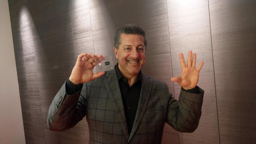全球首款 5G 筆電,搭載高通Snapdragon 8cx運算平台。圖為高通技術公司行動事業部門資深副總裁暨總經理 Alex Katouzian。(圖/記者劉惠琴攝)