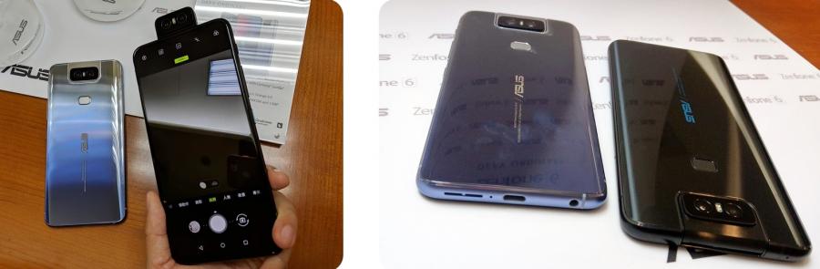 華碩 ZenFone 6 機身有黑、與漸層銀藍兩色。(圖/記者劉惠琴攝)
