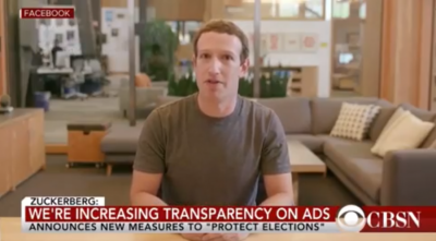 抗議 FB 不下架假新聞?CEO 祖克柏被做成假影片「開講」 抗議 FB 不下架假新聞?CEO 祖克柏被做成假影片「開講」
