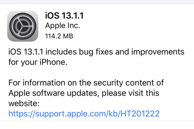 修復iPhone 電池耗電問題!蘋果火速再釋出 iOS 13.1.1 版更新 修復iPhone 電池耗電問題!蘋果火速再釋出 iOS 13.1.1 版更新