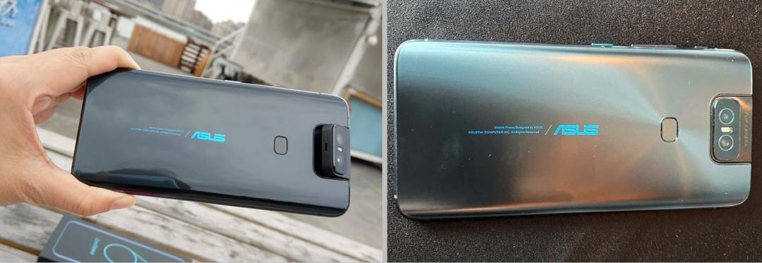 華碩 ZenFone 6旗艦手機於11月推出帶有霧面質感的紳士黑新色(圖右),限量在台上市。(圖/記者劉惠琴攝)
