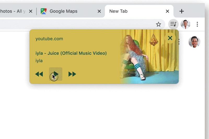 超實用！Chrome 加入「多媒體控製」功能，讓你快速切歌、停止影片播放