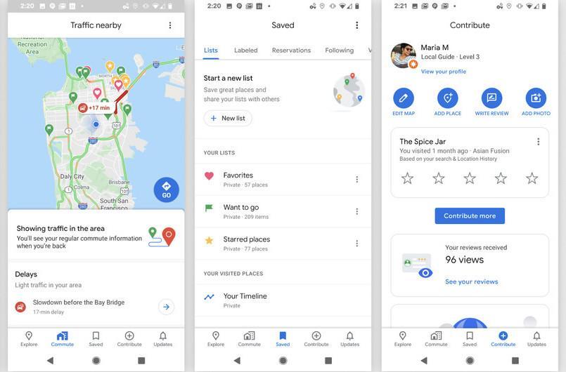 Google Maps迎15週年大改版,新增不少新功能和標籤。(圖/Google)