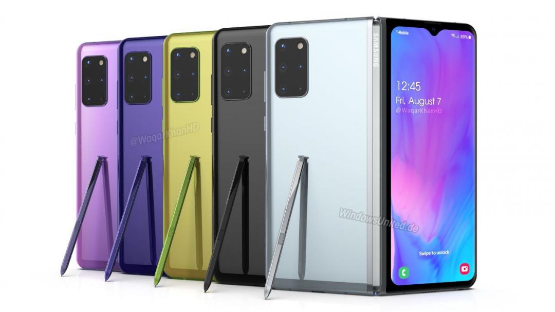 外媒釋出據稱為二代 Galaxy Fold 2摺疊機的多張概念渲染圖。(圖翻攝自Windows United)