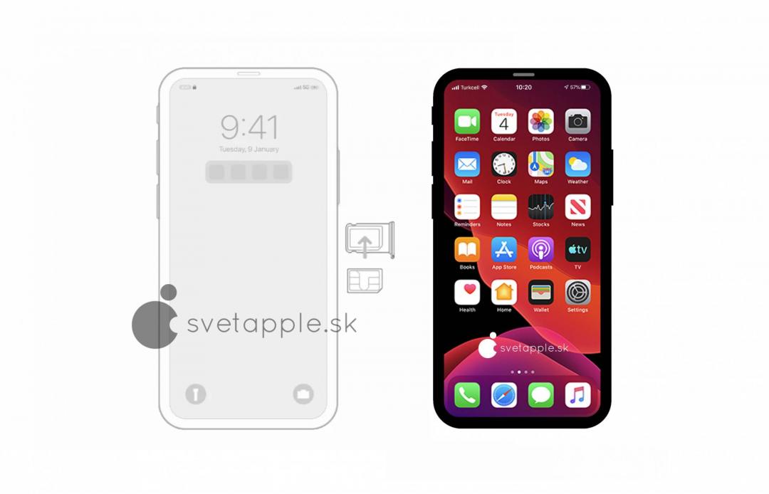 左為 iOS 14 內所被發現的示意圖，右則是外媒繪製出的渲染圖。（圖／翻攝 svetapple.sk）